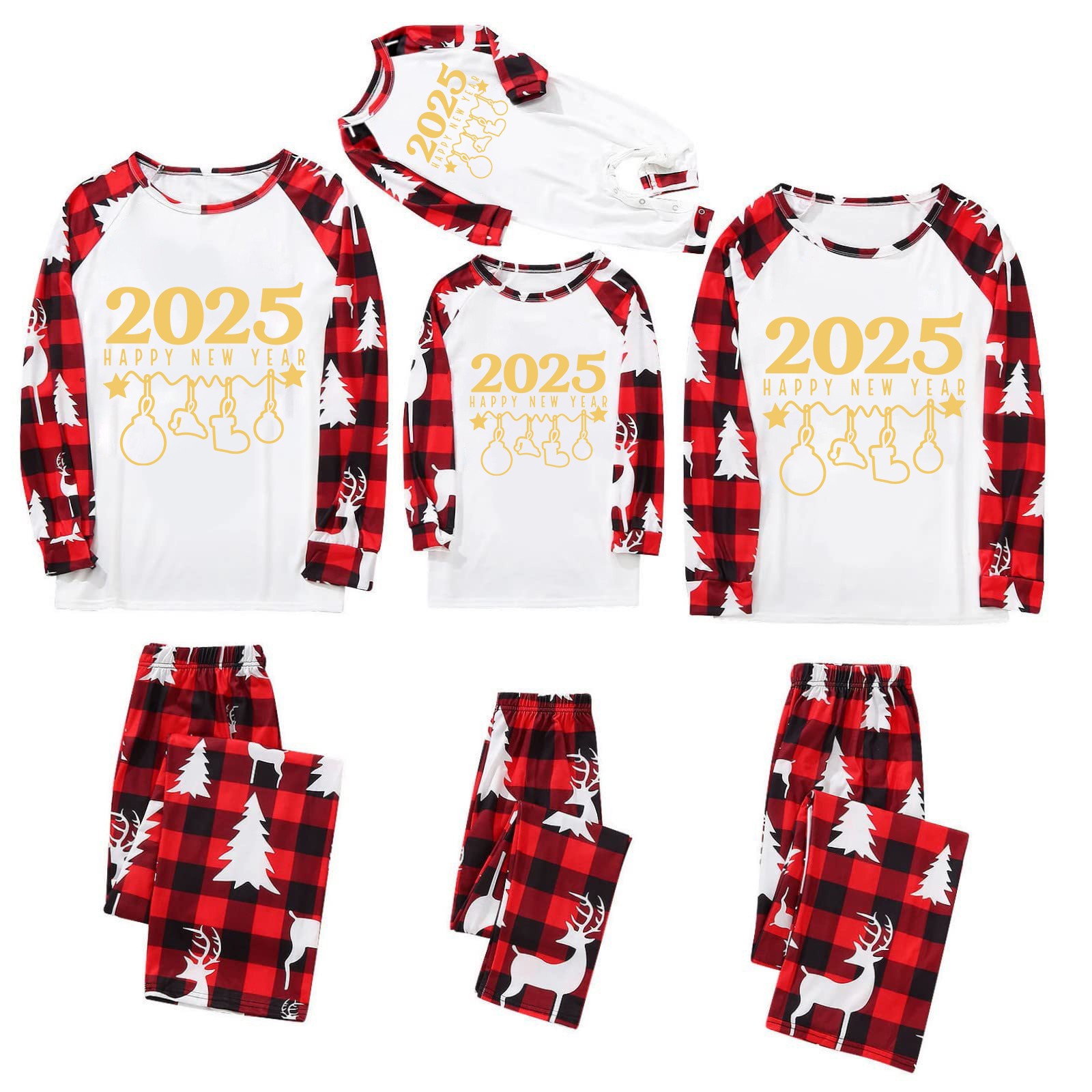 Christmas Pajamas for Family Christmas Pjs Matching Sets 2025 Happy New