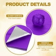 thumbnail image 3 of 5x5 Inch Foil Candy Wrappers, Square Fine Grid Aluminium Foil Candy Wrapping Paper Purple, 100 Pcs, 3 of 7
