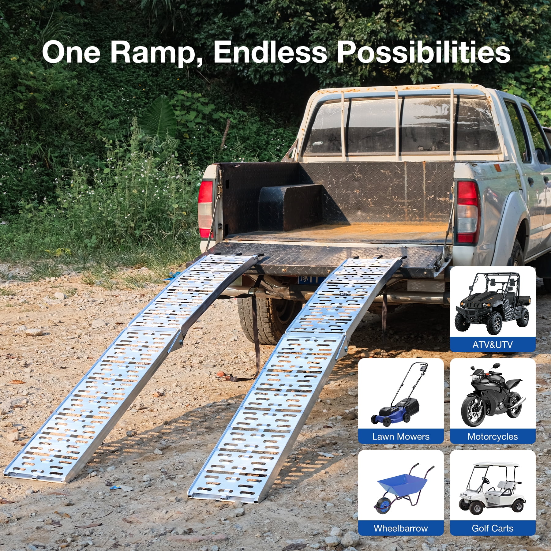 Lawn tractor ramps for trucks hotsell