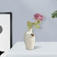 thumbnail image 4 of Jarrón de cerámica con forma de corazón para flores, ideal para estanterías, escritorios y dormitorios. blanco, 4 of 7