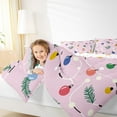 thumbnail image 4 of Feelyou Cartoon Lights Teens Full Size Comforter Sets, Stripes Line Geometric Bedding Comforter Set, Leaf Plant Botanical Reversible Bedding Sets, Lightweight Room Decor, 3-Piece, 4 of 8