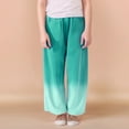 thumbnail image 4 of Tfken Pants For Girls Children Gradient Casual Daily Wear Trendy Straight-Leg Elastic Waist Green Trousers Size 3-4 Yearsc, 4 of 5