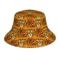 thumbnail image 3 of Daiia Tiger Pattern Bucket Hat - Trendy Cotton Sun Hat for Beach, Golf, Fishing - Fun Outdoor Vacation Boonie for Men and Women, 3 of 9