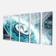 thumbnail image 1 of Designart - Blue Fractal Flying Saucer - Floral Canvas Art Print, 1 of 2