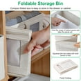 thumbnail image 5 of Linen Closet Organizers and Storage 4 Pack Closet Storage Bins Linen Closet Baskets for Closet Organization Foldable Closet Organizer Bins with Clear Window For Organizing Clothing Toys Beding, 5 of 12