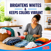 (4 pack) Foca Powder Laundry Detergent for Tough Stains, Enzyme Formula, 2.20 lbs