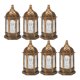 thumbnail image 4 of Mini linterna de Ramadán, estilo retro marroquí, LED decorativa, linterna Eid Mubarak para el hogar, patio, festival de bodas, 6 uds., bronce dorado, 4 of 8