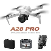 HNZENBW A28 Multifunctional RC Drones with Camera for Kid Adults,Electrically Adjustable Dual Camera for 8K HD,Optical Flow Hover & Avoidance