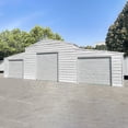 thumbnail image 6 of 42FT x 30FT Heavy-Duty Metal Garage Shed, Large Steel Storage Building with 3 Rolling Doors, Side Door & Window, Weather-Resistant Garage for Farm, Workshop & Equipment, 6 of 8