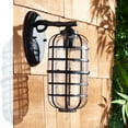 thumbnail image 5 of SAFAVIEH Rigel Modern LED Black Outdoor Wall Sconce (Set of 2), 5 of 8