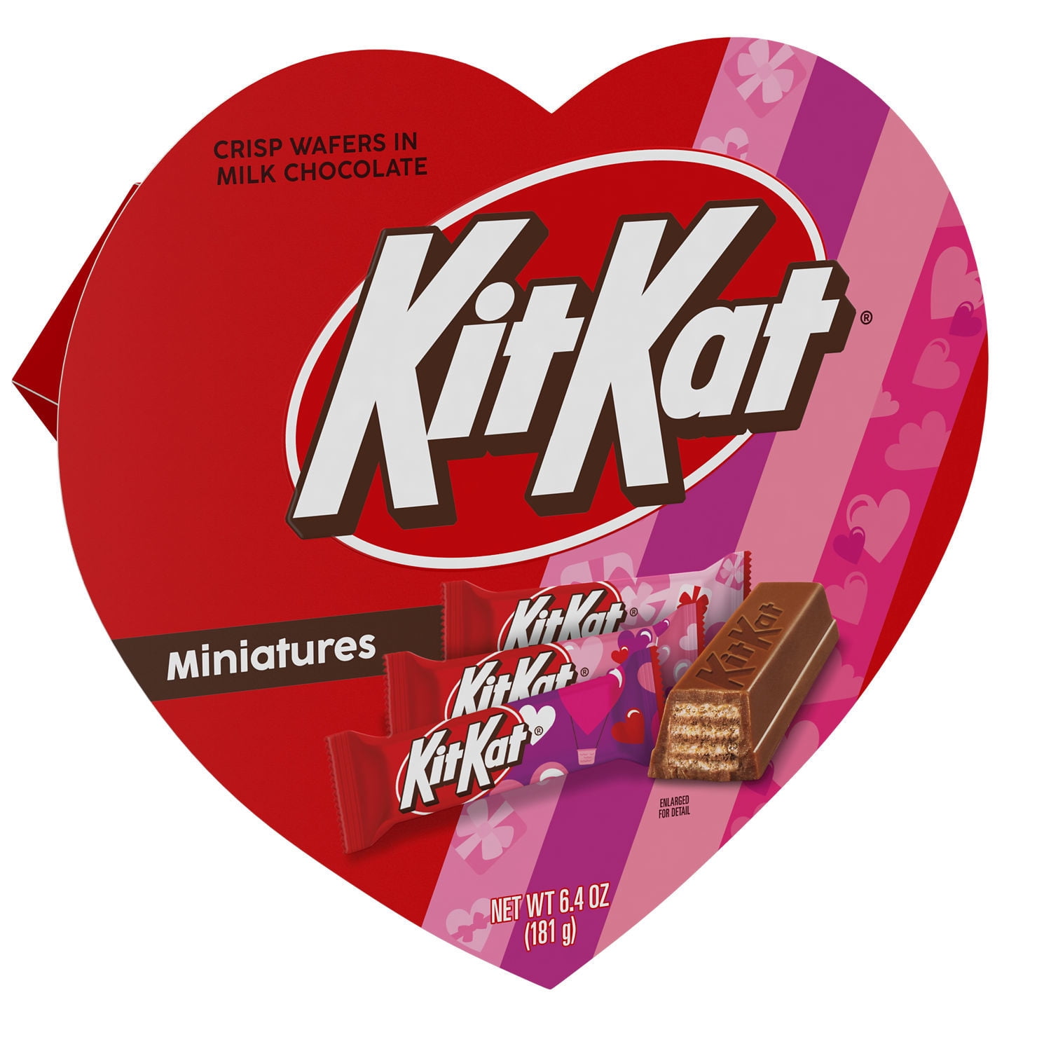 KIT KAT Miniatures Milk Chocolate Wafer, Valentine's Day Candy Gift Box, 6.4 oz