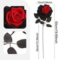 thumbnail image 3 of Clearance Sale! Dark Halloween Artificial Rose, Gothic Black and Red Velvet Flower for Home Centerpiece Decor, 3 of 7