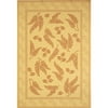 SAFAVIEH Courtyard Euler Traditional Floral Indoor/Outdoor Area Rug, 4' x 5'7", Natural/Terracotta