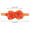thumbnail image 3 of NAISIBABY Toddler Boys Girls Headbands, No Slip Bowknot Flower Solid Color Cute Stretch Headdress Orange Free Size, 3 of 4