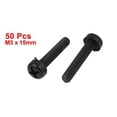 thumbnail image 2 of M3 x 15mm Nylon  Cross Pan Head Machine Screws Black 50 PCS, 2 of 2