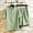 Green, variant on HOMADLES Mens Summer 2 Piece Outfits Short Sets Linen Shirt and Short Black 3XL