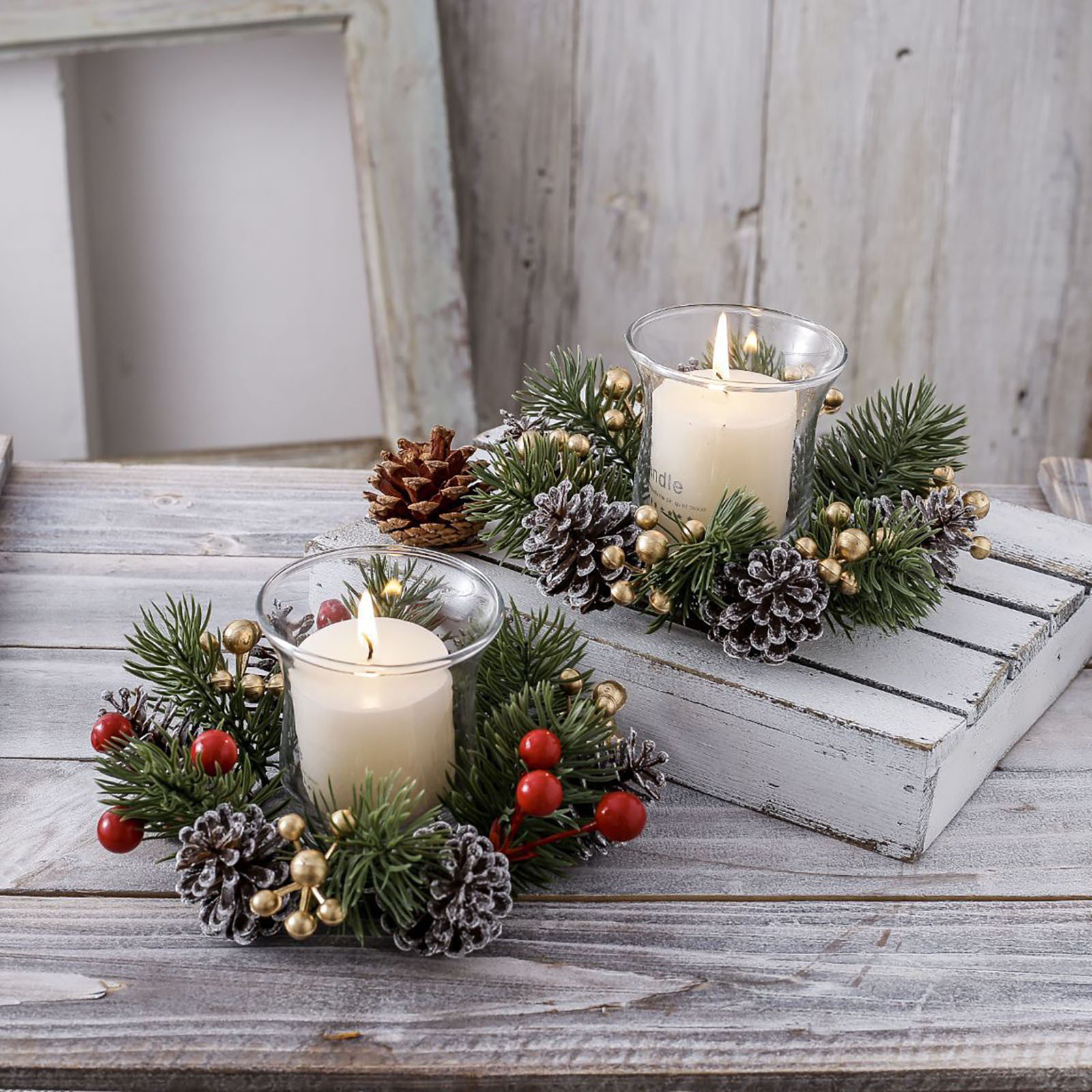 4 bougeoirs de noël style givré au meilleur prix | Leroy Merlin 4 bougeoirs de noël style givré au meilleur prix | Leroy Merlin