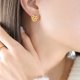 thumbnail image 2 of Francés viento frío hueco en forma de corazón amor metal collar pendientes joyería popular conjunto niñas oro ZefeiWu 9024715102195, 2 of 2