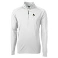 thumbnail image 2 of Men's Cutter & Buck White Michigan State Spartans Adapt Eco Knit Stretch Recycled Quarter-Zip Pullover Top, 2 of 3