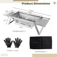 thumbnail image 4 of Barbecue Grills, Portable BBQ Charcoal Grill Foldable Grills, Small Grills Outdoor Cooking for Travel, Camping Smoker Grill, Stainless Steel Table Top Grill Charcoal Camping, Backyard, 4 of 5