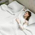 thumbnail image 5 of 3 Pcs Elegant Solid Color Quilt Set with Envelope Pillowcases, Soft and Lightweight, Queen, White, 5 of 9