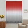 thumbnail image 3 of Red Gray Ombre Sheer Curtains 45 Inches Long, Modern Gradient Abstract Art Light Filering Curtains, Breathable Simi Curtain Privacy Drapes for Kitchen Bathroom Lightweight Small Window Treatment, 3 of 9