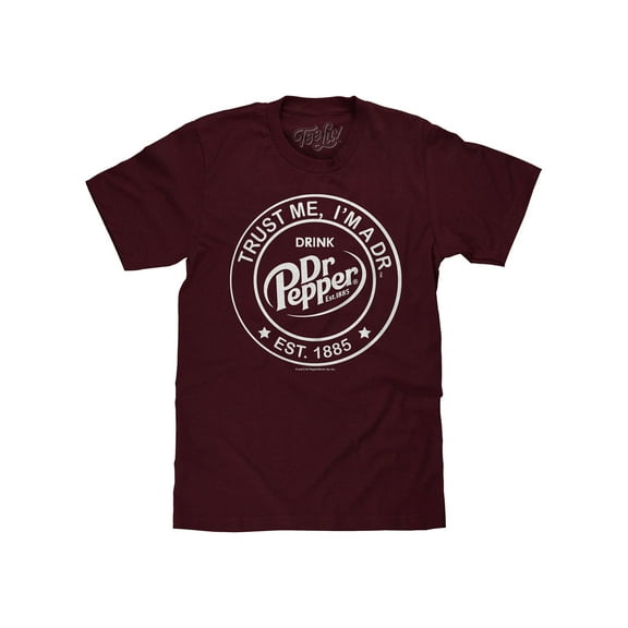 Tee Luv Dr Pepper Trust Me I'm A Dr Est 1885 Soda T-Shirt (Men's) (L)