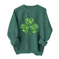 thumbnail image 3 of TaTaai Women St Patrick's Day Printed Crew Neck Long Sleeve Sweatshirt Ladies Casual No Hood Pullover Top Spring Daily Street Office Wear Soft Breathable No Fading Machine Washable Top Gift, 3 of 6