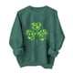 thumbnail image 3 of TaTaai Women St Patrick's Day Printed Crew Neck Long Sleeve Sweatshirt Ladies Casual No Hood Pullover Top Spring Daily Street Office Wear Soft Breathable No Fading Machine Washable Top Gift, 3 of 6