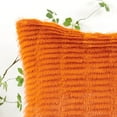 thumbnail image 5 of Home Soft Things Shaggy Wavy Faux Fur Pillow Covers, 1 piece, 20"x20", Burnt Orange, 5 of 8