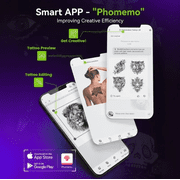 Phomemo Upgraded M08F Plus Tattoo Stencil Printer with 10pcs Transfer Paper, Bluetooth Tattoo Printer Machine with Touchscreen, Compatible with Phone/Tablet/PC, Tattoo Supplies for Tattoo Artists