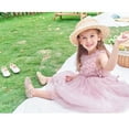 thumbnail image 2 of Toddler Little Girl Gold Dress Shoes Size 11 - Girl Ballet Flats Wedding Party, 2 of 6