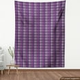 thumbnail image 4 of Geometric Fabric by the Yard, Abstract Vertical and Horizontal Tiles in Gradient Vivid Tones Pattern, Decorative Upholstery Fabric for Sofas and Home Accents, Pale Pink Dark Purple by Ambesonne, 4 of 5