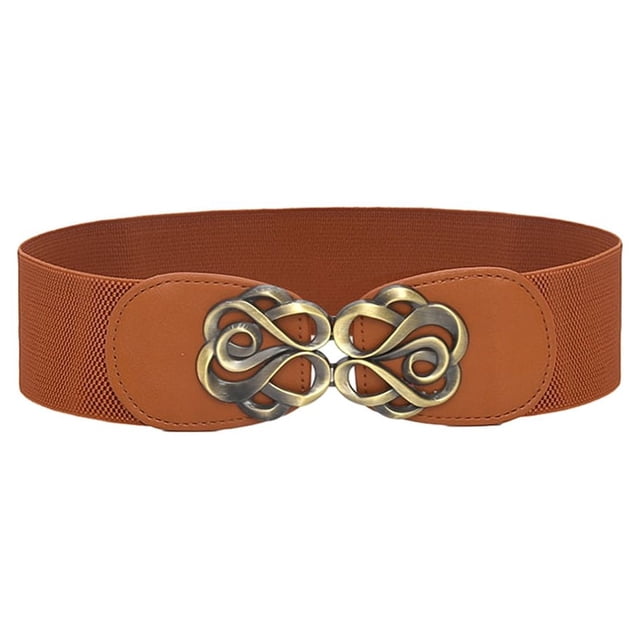 Qarigey Cinturón elástico de moda para mujer, estilo con accesorios de ropa cómodos, cinturones para mujer Cinturones camello