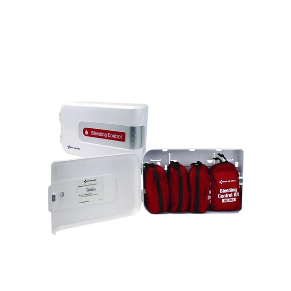 First Aid Only Smart Compliance Deluxe Pro Complete Bleeding Control Station, Set Of 4 Kits