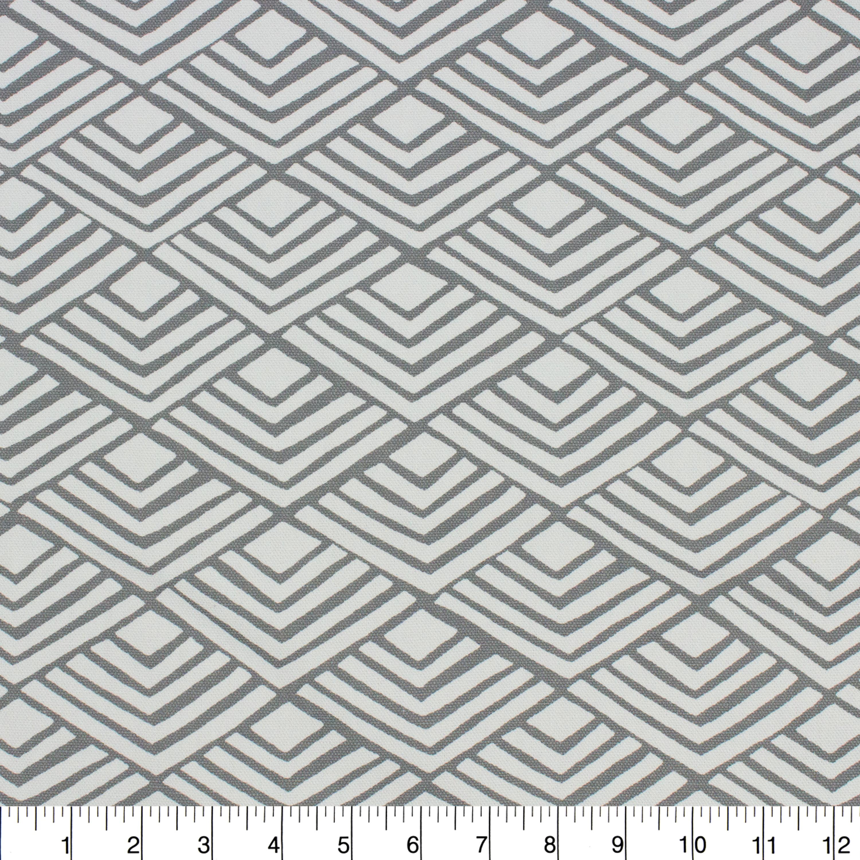 (2 pack) Better Homes & Gardens 100% Cotton Geo Fan Grey, 2 Yard Precut Fabric