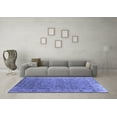 thumbnail image 3 of Ahgly Company Indoor Square Oriental Blue Industrial Area Rugs, 6' Square, 3 of 4