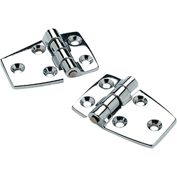 Seachoice 34401 2-1/4" x 1-1/2" Chrome Plated Zinc 3/4" Shortside Hinges