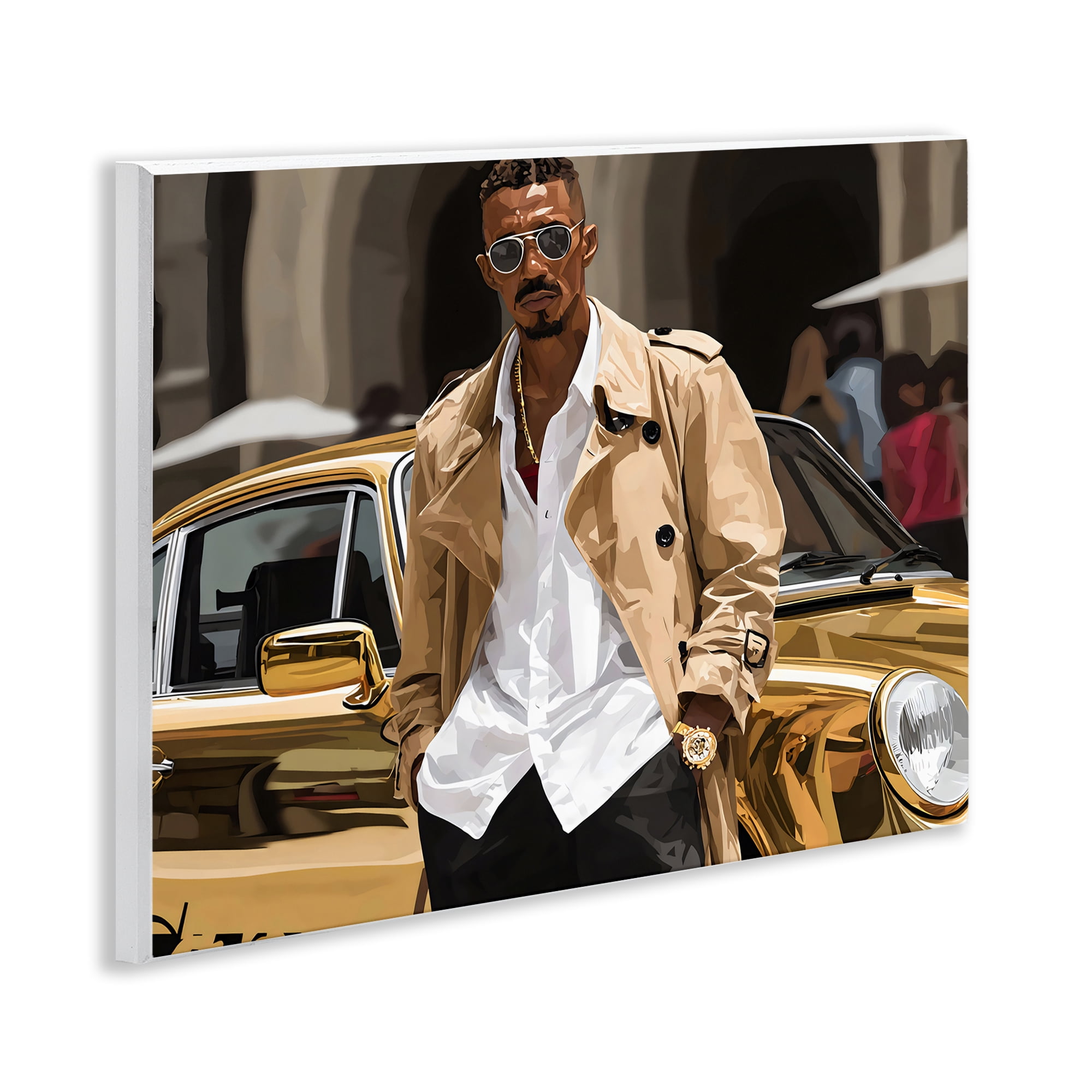 Stupell Industries Classy Gilded Sportscar & Driver Wall Plaque Art, design by Franklyn Gregory