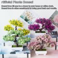 thumbnail image 2 of Artificial Plants Pine Simulation Bonsai Small Tree Pot Craft Plant Potted Plastic Home Living Room Table Decor Party Craft Pink, 2 of 7