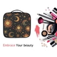 thumbnail image 6 of FORMRS Travel Makeup Bag Large Capacity Train Case Cosmetic Organizer with Adjustable Dividers, Sun Moon and Stars Pattern, 6 of 8