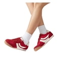thumbnail image 6 of LUCKY STEP Retro Sneakers Thin Sole Lace up Lightweight Casual Shoes,Red,Womens, 6 of 6