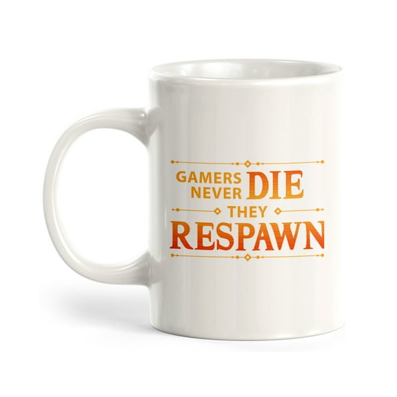 Gamer's Never Die They Respawn 11oz Plastic Coffee Mug