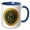 Blue/White, variant on 3drose, Seal of the State Rhode Island (pd-us), 11oz Two-tone Yellow Mug
