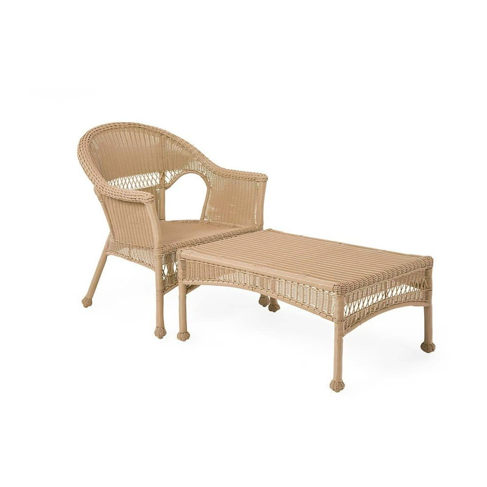 Easy Care Wicker Chaise / Patio Lounge Chair - Walmart.com - Walmart.com
