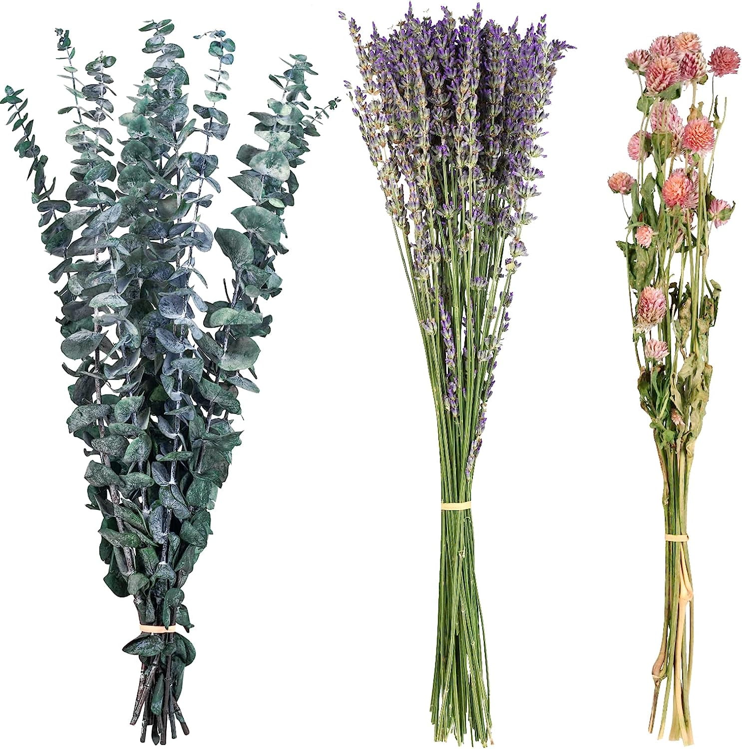 43 Pcs Dried Eucalyptus Stems & Lavender Flowers Bundle for Shower - Natural Fresh Eucalyptus Leaves Hanging Plants for Home and Wedding Decorations