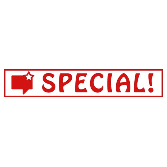 Printtoo Special Self Inking Rubber Stamp Pre-Inked Office Stamp- Home Office Business Stationery, Red- 42 x 9 mm