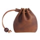 thumbnail image 1 of Mini bolso de cuero para guardar monedas, monedero vintage, monedero sencillo, llavero multifunción (marrón claro), 1 of 5