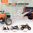 thumbnail image 2 of Aluminum Ramp 1500 LBS Foldable Loading Ramps for Pickup Trucks Bed 2 PCS, 2 of 12