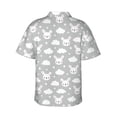 thumbnail image 3 of Haiem Rabbit And Cloud Printed Hawaiian Shirt for Men - Men’s Casual Beach Summer Shirts - Stretch Fabric with Modern Fit-Medium, 3 of 6